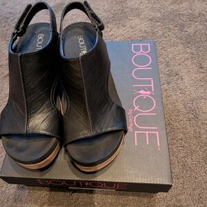 Corkys Black Wedges for Women